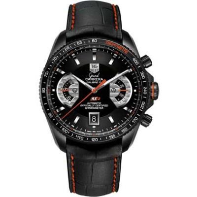 TAG Heuer Grand Carrera Calibre 17 RS2 Titanium PVD / Black - Red / Alligator